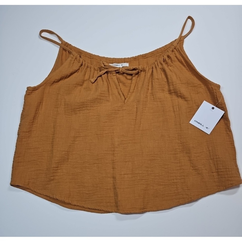 O'Neill Womens Brown Lightweight Adjustable Tank‎ Top Size Large NWT - Picture 3 of 9